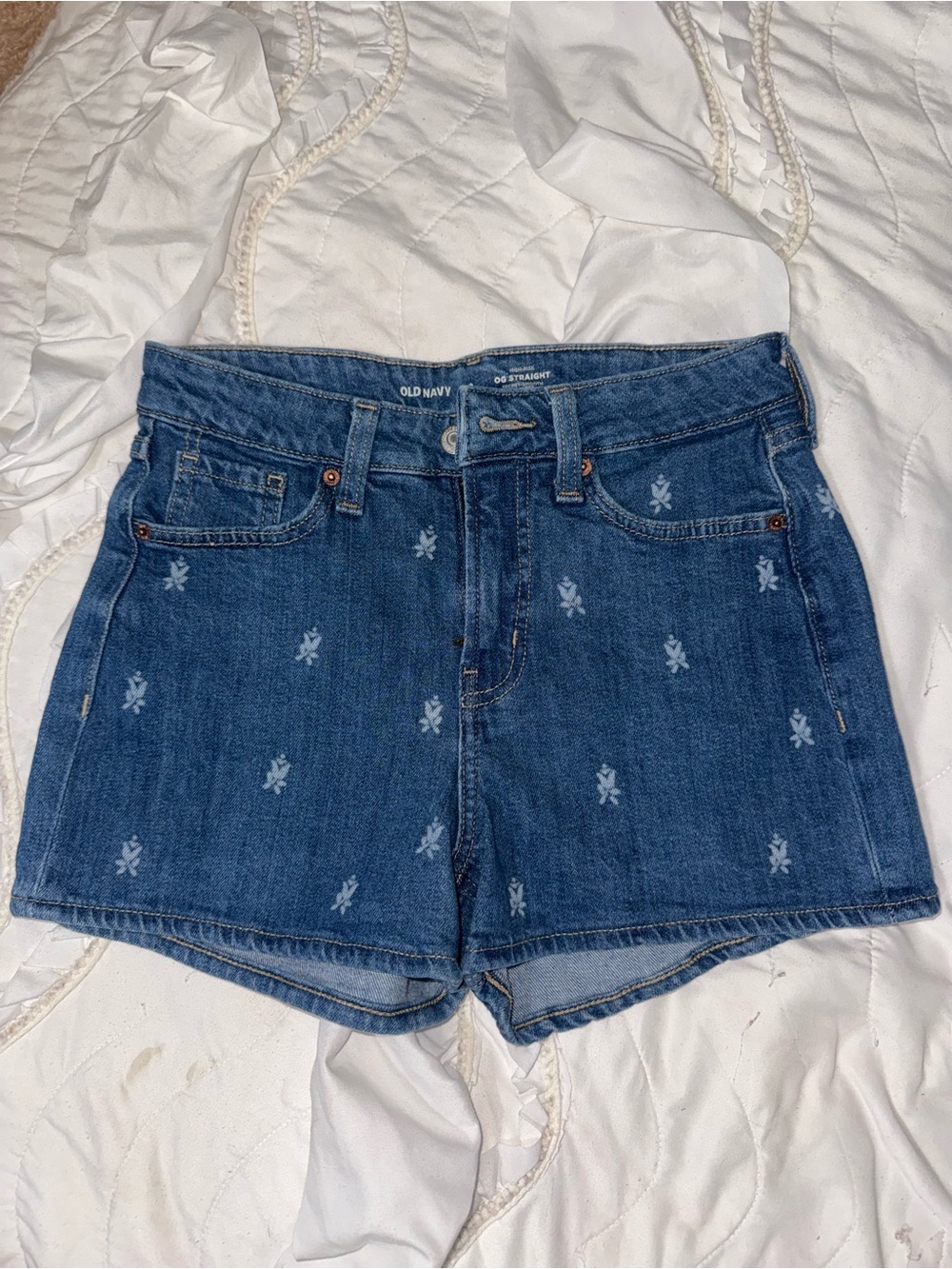 Old Navy Women's Denim Shorts with Subtle Pattern